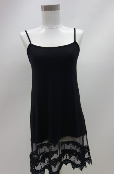 Black Fancy Hem Long